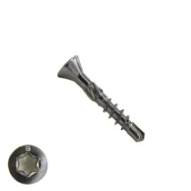 Holzbauschrauben CSK mit Bohrspitze 3,2x20/14mm Edelstahl C1 Fräskopf TORX 500 Stück