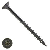 Holzbauschrauben 8x120/80mm Edelstahl C1 / 410 Senkkopf TORX-40 Teilgewinde mit Cut-Spitze 100 Stück