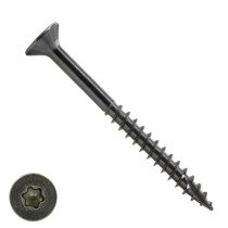 Holzbauschrauben 8x80/50mm Edelstahl C1 / 410 Senkkopf TORX-40 Teilgewinde mit Cut-Spitze 100 Stück