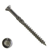 Holzbauschrauben CSK 5,0x80/48mm Edelstahl C1 Fräskopf TORX 200 Stück