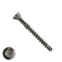 Holzbauschrauben CSK mit Bohrspitze 3,2x35/24mm Edelstahl C1 Fräskopf TORX 500 Stück