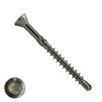 Holzbauschrauben CSK mit Bohrspitze 3,2x60/40mm Edelstahl C1 Fräskopf TORX 500 Stück