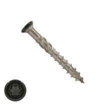 Holzbauschrauben Kopflackiert 5x40mm Edelstahl C1 RAL9005 TiefSchwarz TORX 200 Stück