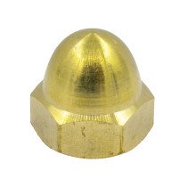 Hutmuttern M12 DIN1587 messing 10 Stück