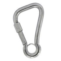 Karabinerhaken asymetrisch mit Schraubverschluß 11x120mm Edelstahl A4 1 Stück