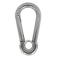 Karabinerhaken mit Spezialverschluss und Kausche 8x80mm Edelstahl A4 1 Stück