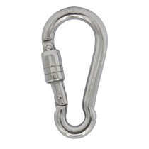 Karabinerhaken mit Springverschluß 8x80mm Edelstahl A4 1 Stück