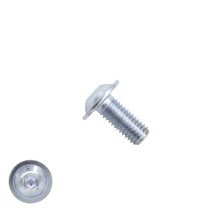 Linsenschrauben inbus mit Kragen M6 x 14mm verzinkt ISO7380-2 100 Stück