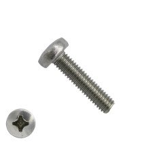 Linsenschrauben mit Kreuzschlitz M6 x 25mm DIN7985 Edelstahl A2 philips 200 Stück
