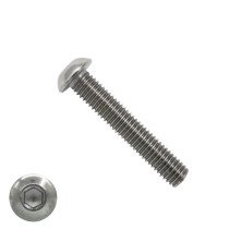 Linsensschrauben inbus M6 x 40mm Edelstahl A4 ISO7380-1 50 Stück
