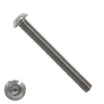 Linsensschrauben inbus M6 x 60mm Edelstahl A4 ISO7380-1 50 Stück