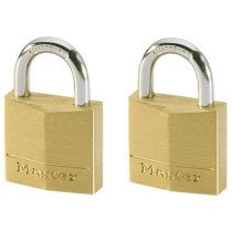 MasterLock Vorhängeschloß 30mm Messing Stahl 2 Stück gleichschließend