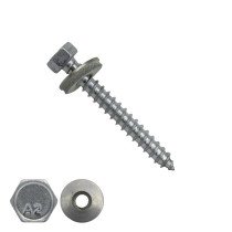 Montageschrauben Edelstahl A2 6,5x38mm mit Dichtungsring 16mm 200 stück