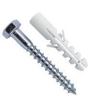 Nylon Dübel 10mm mit Schlüsselschrauben 8x60 4 Stück