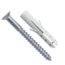 Nylon Dübel mit Holzschrauben 8mm 8 Stück