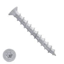 Porenbetonschrauben 8x65mm AR-Coating Silber Senkkopf 100 Stück