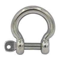 Rundschäkel geschweift mit unverlierbaren Bolzen 8mm Edelstahl A4 1 Stück