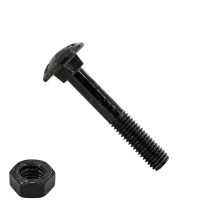 Schlossschrauben  M 8 x 40 Schwarz Din603 mit Muttern 25 Stück