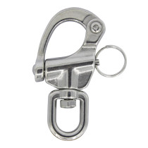 Schnappschäkel mit Wirbelauge 6x87mm Edelstahl A4 1 Stück