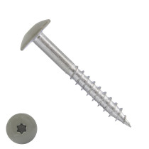 Schrauben für Trespa® / HPL-Platten 4,8x38mm RAL7030 Steingrau Edelstahl A2 TORX 100 Stück