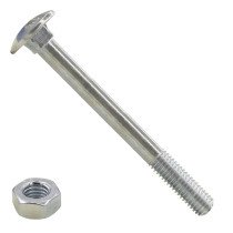 Schlossschrauben  M6 x 120mm verzinkt Din603  mit Muttern 25 Stück