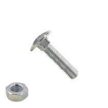 Schlossschrauben  M6 x 25mm verzinkt Din603  mit Muttern 25 Stück