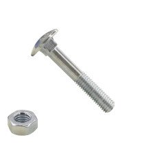 Schlossschrauben  M6 x 40mm verzinkt Din603  mit Muttern 25 Stück