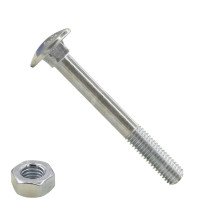 Schlossschrauben  M6 x 60mm verzinkt Din603  mit Muttern 25 Stück