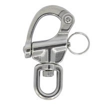 Schnappschäkel mit Wirbelauge 9x128mm Edelstahl A4 1 Stück