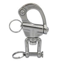 Schnappschäkel mit Wirbelschäkel 10x128mm Edelstahl A4 1 Stück