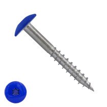 Schrauben für Trespa® / HPL-Platten 4,8x25mm RAL5002 Ultramarinblau  Edelstahl A2 TORX 100 Stück