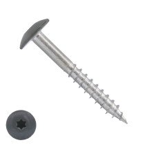 Schrauben für Trespa® / HPL-Platten 4,8x32mm RAL7012 Basaltgrau Edelstahl A2 TORX 100 Stück