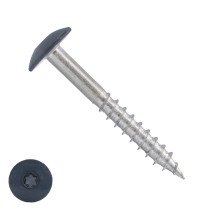 Schrauben für Trespa® / HPL-Platten 4,8x38mm RAL7016 Anthrazitgrau Edelstahl A2 TORX 100 Stück