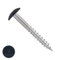 Schrauben für Trespa® / HPL-Platten 4,8x38mm RAL7021 SchwarzGrau Edelstahl A2 TORX 100 Stück