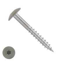 Schrauben für Trespa® / HPL-Platten 4,8x38mm RAL7030 Steingrau Edelstahl A2 TORX 100 Stück