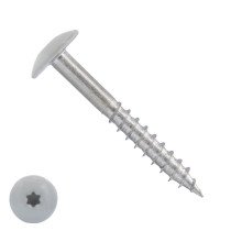 Schrauben für Trespa® / HPL-Platten 4,8x38mm RAL7035 Lichtgrau Edelstahl A2 TORX 100 Stück