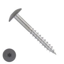 Schrauben für Trespa® / HPL-Platten 4,8x38mm RAL7037 Staubgrau Edelstahl A2 TORX 100 Stück