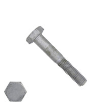 Sechskantschrauben  M12 x 55mm feuerverzinkt DIN931 mit Schaft 100 Stück