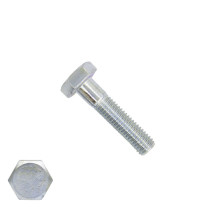 Sechskantschrauben  M6 x 30mm verzinkt DIN931 mit Schaft 200 Stück
