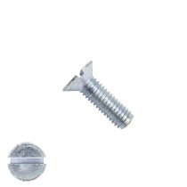 Senkschrauben mit Schlitz M3 x 6mm DIN963 verzinkt  200 Stück