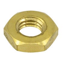 Sechskantmuttern  M6 DIN439 messing niedrige Form 25 Stück