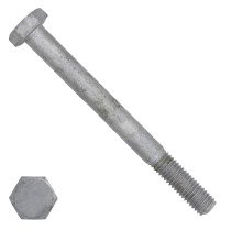 Sechskantschrauben  M20 x 140mm feuerverzinkt DIN931 mit Schaft 25 Stück