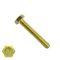 Sechskantschrauben M8 x 40mm messing DIN933 Vollgewinde 10 Stück
