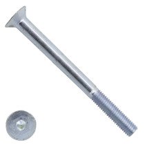 Senkkopfschrauben inbus  M10 x 80mm verzinkt DIN7991 25 Stück