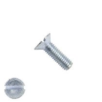 Senkschrauben mit Schlitz M5 x 10mm DIN963 verzinkt  200 Stück