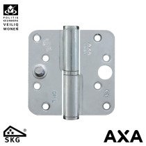 Sicherheitsscharnier Kugelpaumelle 89x89mm runde Ecken links Stahl SKG*** AXA