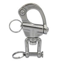 Schnappschäkel mit Wirbelschäkel 6x87mm Edelstahl A4 1 Stück