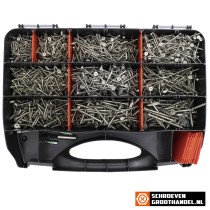 Sortimentskoffer Holz-Spanplattenschrauben Senkkopf Edelstahl A2 TORX 1454-teilig