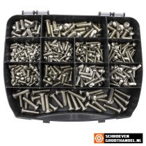 Sortimentskoffer Linsenschrauben ISO7380-1 M5-M6-M8 Edelstahl A4 (AISI-316) 415-teilig