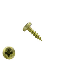 Spanplattenschrauben 3,5x12mm gelb verzinkt Linsenkopf POZI-2 200 Stück